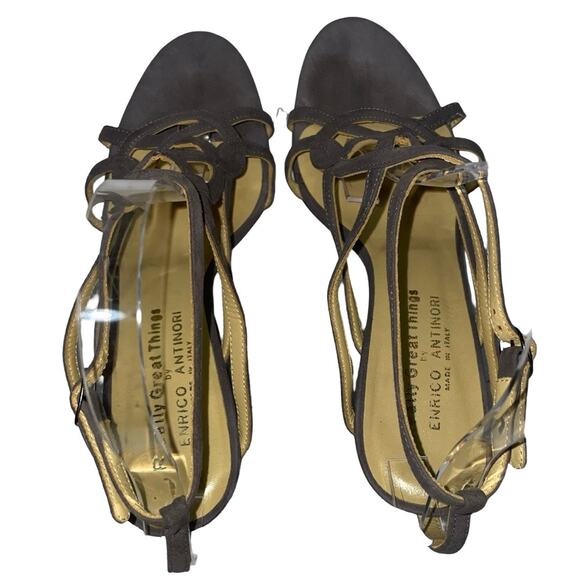 Really Great Things by Enrico Antinori Gray Suede Strappy Heels     Size: EU 38 - Picture 7 of 9